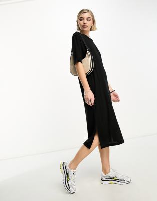 French Connection Rallie cotton t-shirt mini dress in black