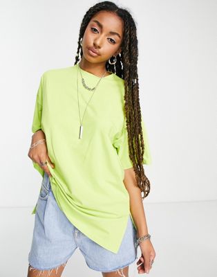 Noisy May oversized t-shirt in lime