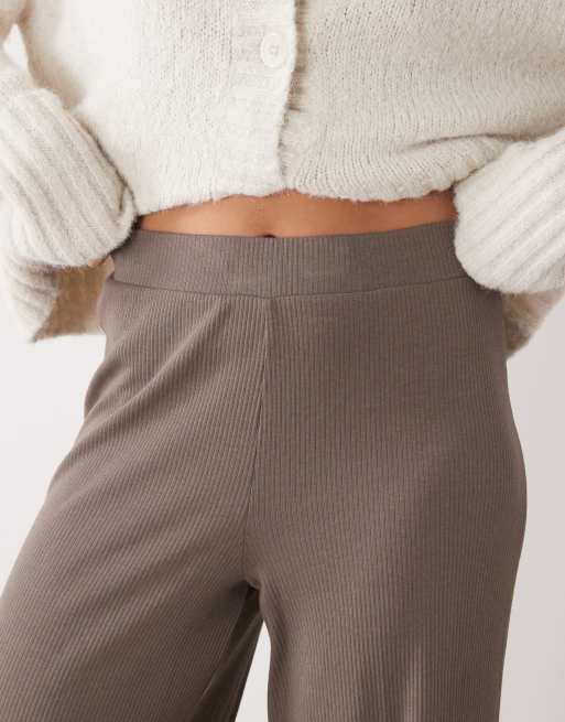 Noisy May - Pantalon large nervuré - Marron, 4 de 5