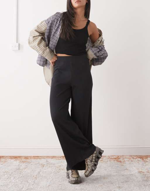 Noisy May - Pantalon large nervuré - Noir