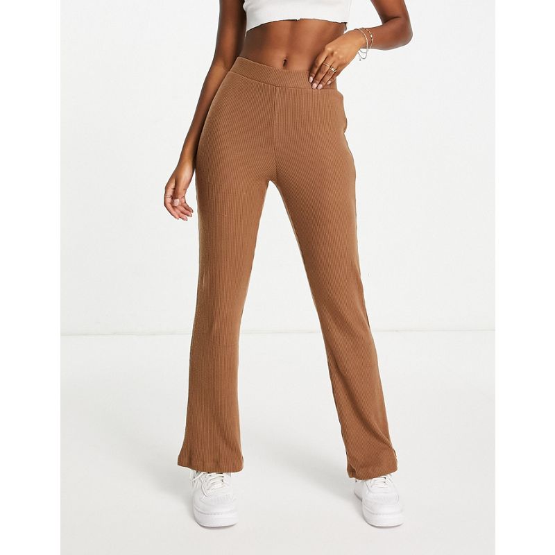 Pantaloni a zampa Pantaloni e leggings Noisy May - Pantaloni color caramello a zampa a coste