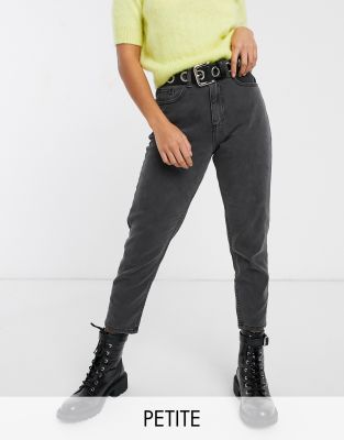 Noisy May Petite ankle grazer mom jean in black - ASOS Price Checker