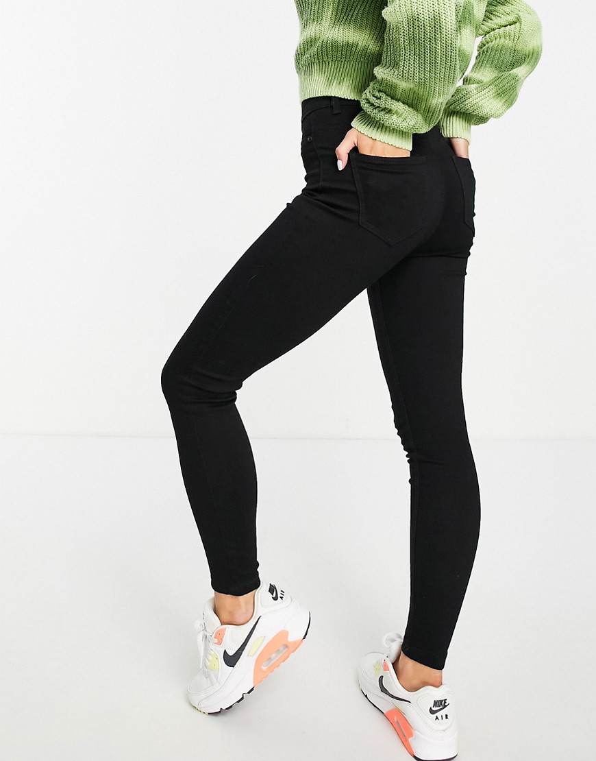 Alternative product photo of Noisy may petite callie high waist skinny jeans in black