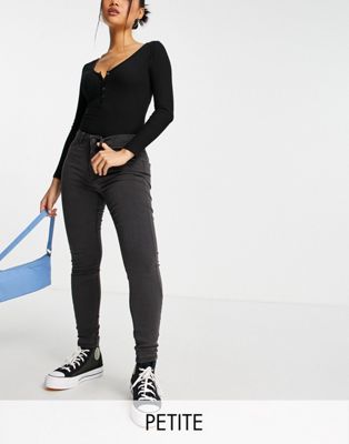 Noisy May Petite Callie skinny jeans in grey - ASOS Price Checker