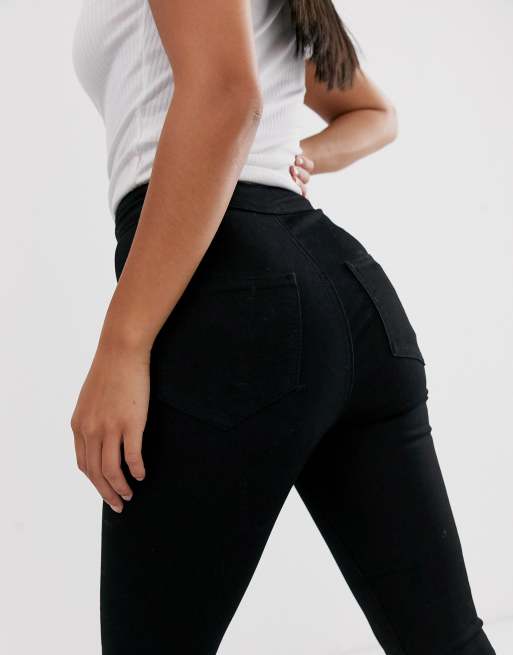 Noisy May Petite - Callie - Sorte skinny-jeans med høj talje, 3 af 4