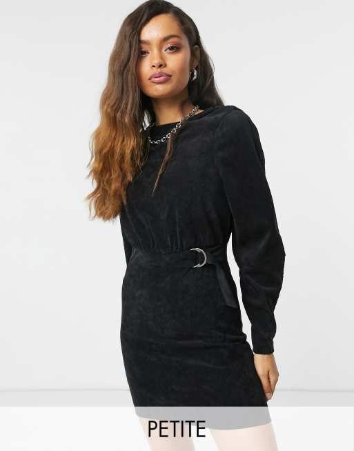black petite mini dress