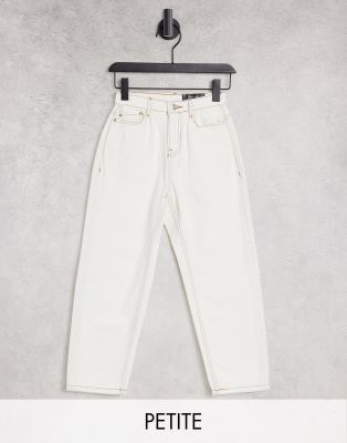 Noisy May Petite dad jeans in white - ASOS Price Checker