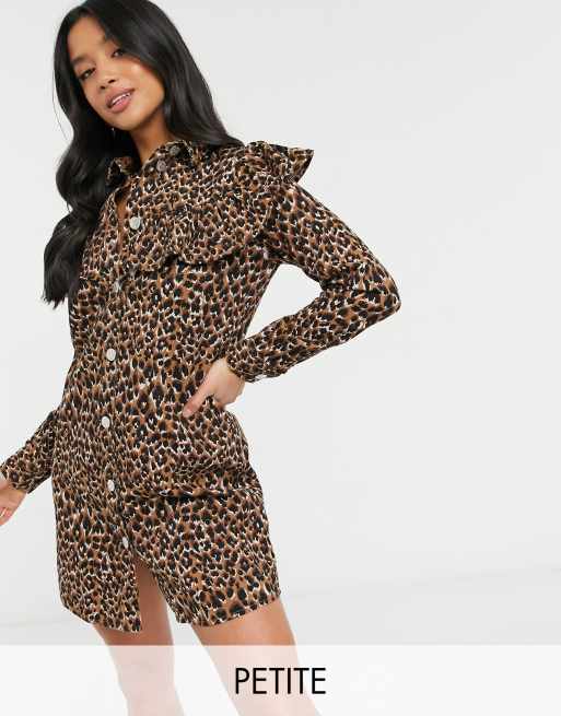 Leopard denim outlet dress