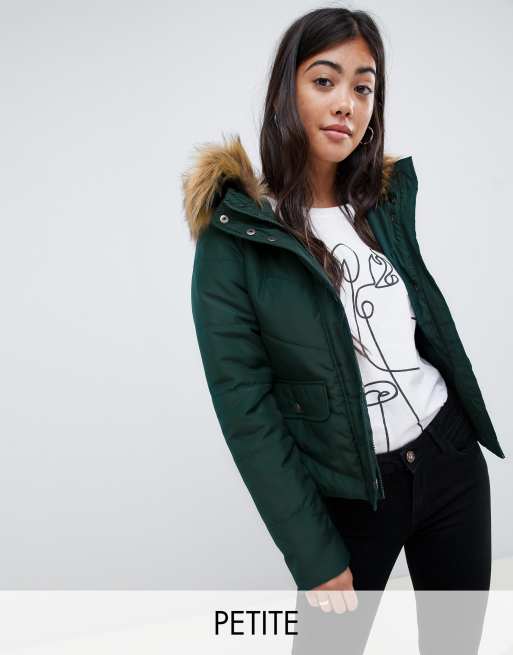 Noisy may petite sale faux fur padded parka