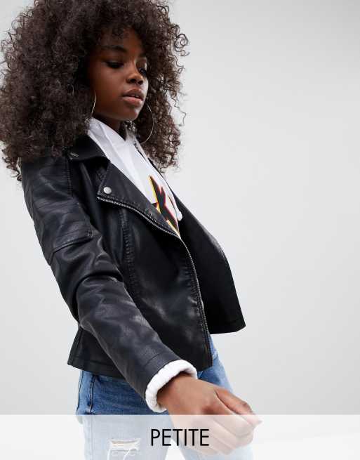 Asos petite 2024 leather jacket