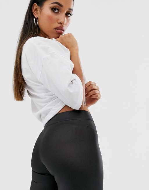 Noisy May Petite faux leather legging