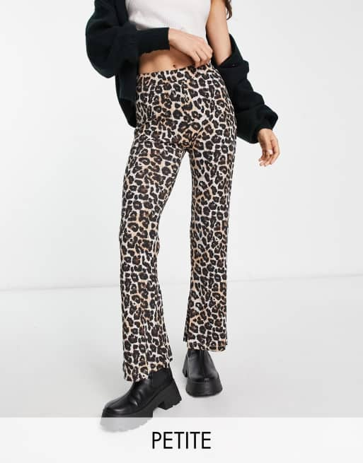 Petite leopard best sale print flares