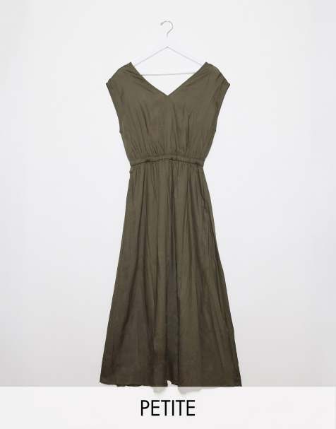 Noisy May Petite - Gelaagd kort jumpsuit in kaki - view 1