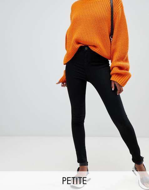 Noisy May Petite high waist jeggings in black