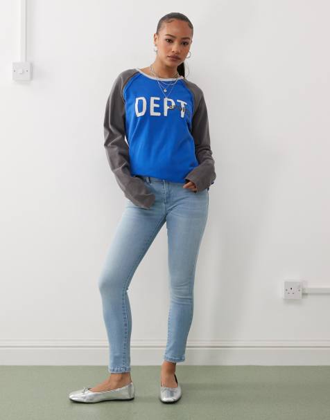 Noisy May Petite – Jen – Push-up-Jeans in hellblauer Waschung - view 1