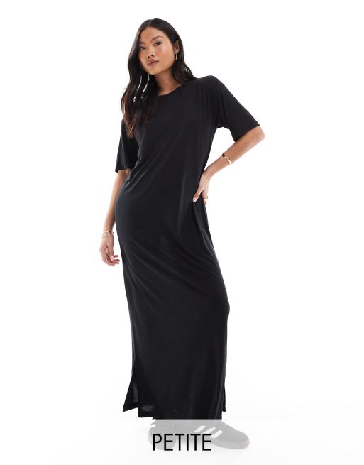 Noisy May Petite maxi t shirt dress in black