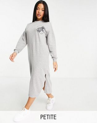 Noisy May Petite midi sweater dress in grey - ASOS Price Checker