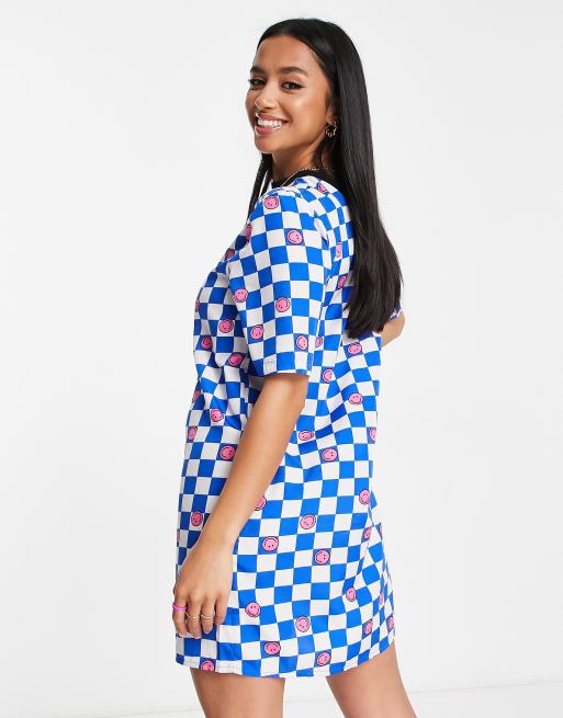 Checkerboard t 2025 shirt dress