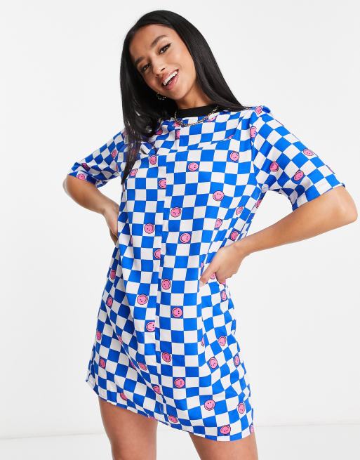 Checkerboard t 2025 shirt dress