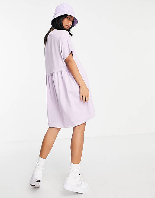 Dresses Noisy May Petite organic cotton smock t-shirt dress in lilac 