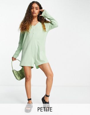Noisy May Petite oversized playsuit in mint - ASOS Price Checker