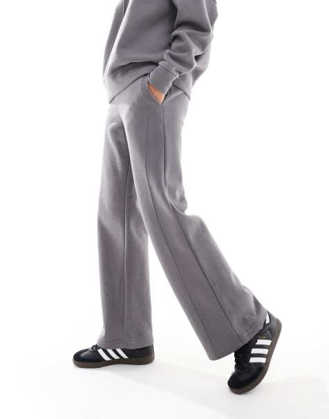 Noisy May Petite - Pantalon de jogging large d'ensemble à taille haute - Gris - view 1