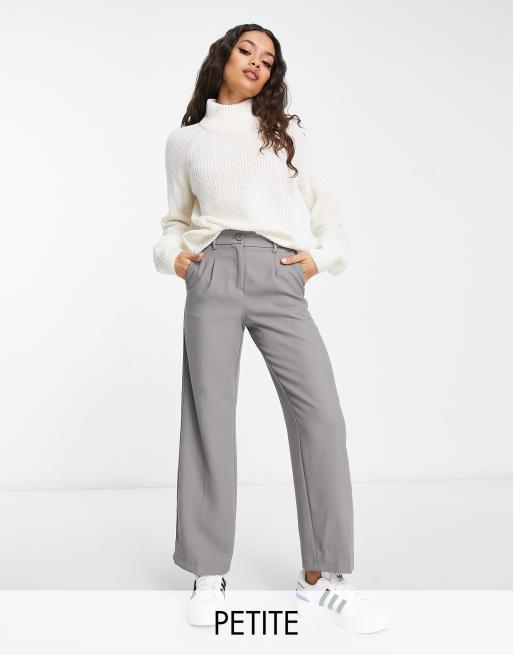 Noisy May Petite - Pantaloni taglio dritto grigi