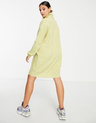 Robes pull Noisy May Petite - Robe pull courte en maille - Jaune