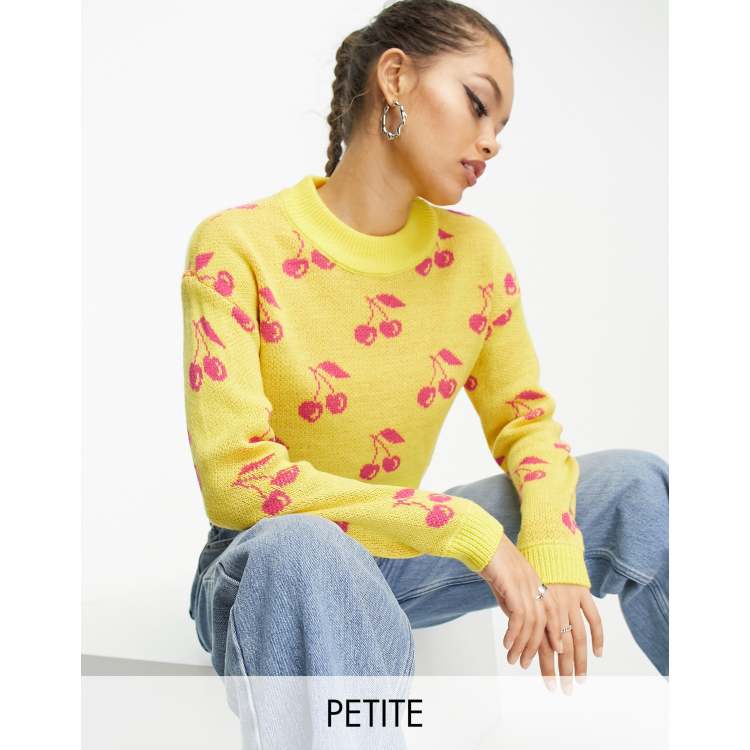 Cherry print outlet sweater