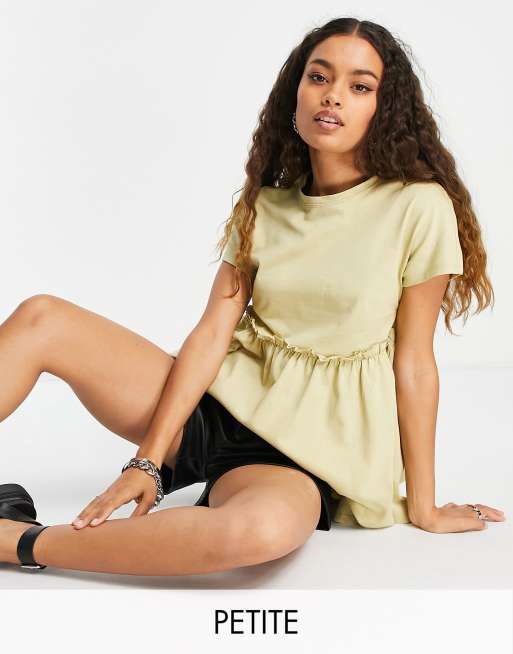 Noisy May Petite - T-shirt à basque - Jaune