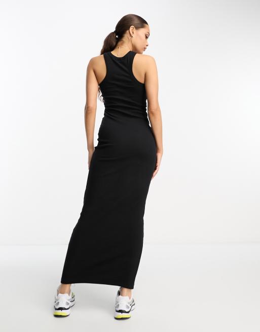 Noisy May Petite - Vestito nero con scollo a vogatore e gonna al polpaccio, 2 di 4