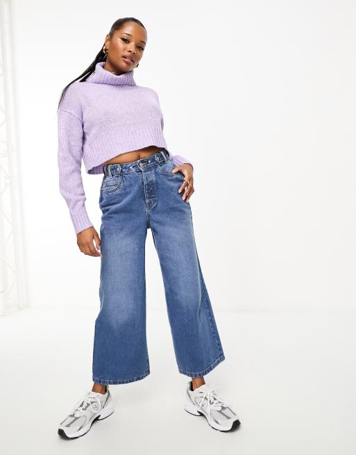 Cropped wide leg jeans cheap petite