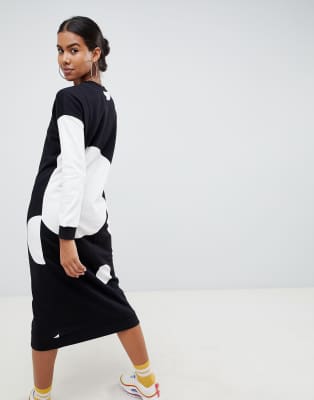 noisy may polka dot sweatshirt dress