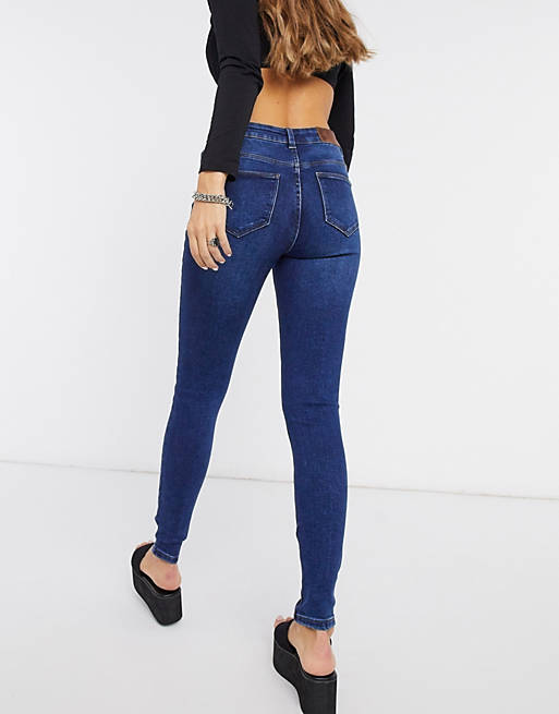 Jeans Noisy May Premium Callie high waist skinny jeans in dark blue 