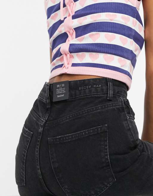 SALE: Super High Waisted Jeans In Black, Noisy May