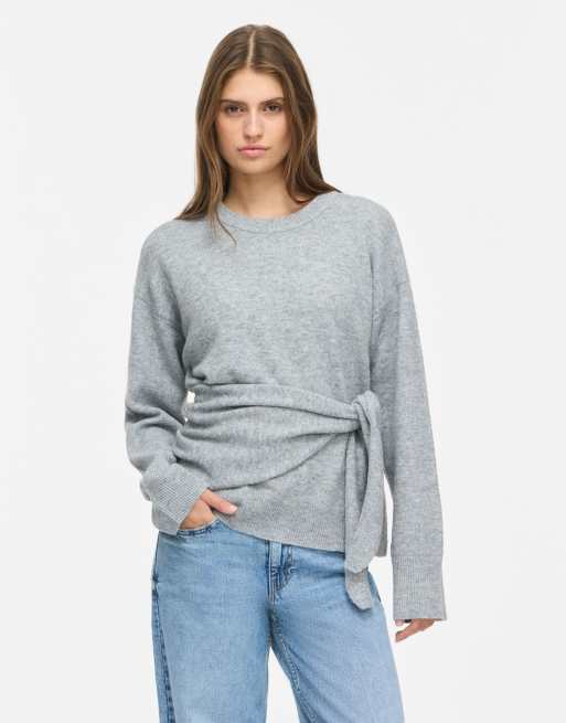 Noisy May pull en maille gris moyen chiné, 5 de 7