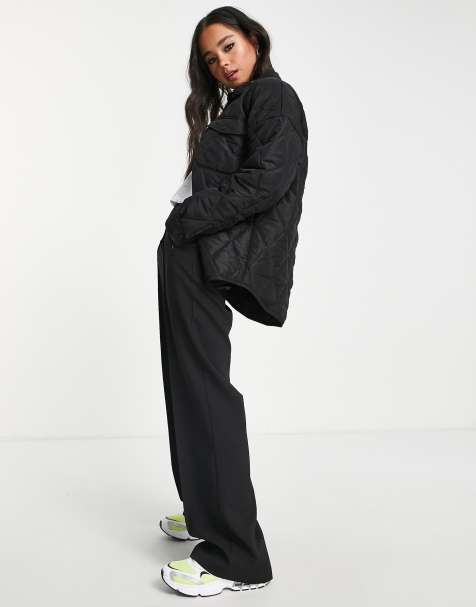 Noisy May quilted jacket in black - view 1