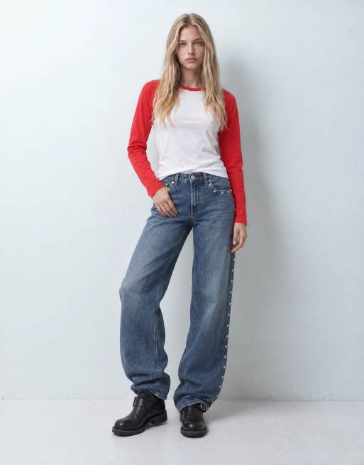Noisy May raglan long sleeve t-shirt in red, 6 of 9