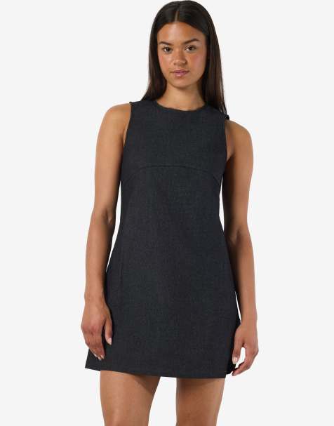 Noisy May - Robe courte en jean - Noir - view 1