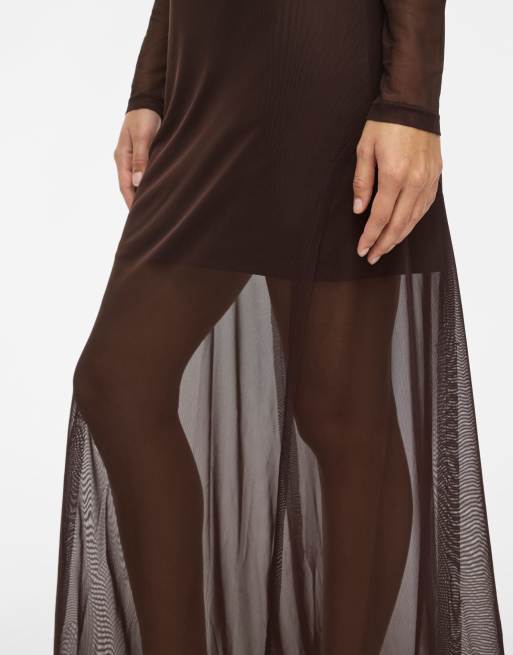 Noisy May robe longue marron café, 5 de 7
