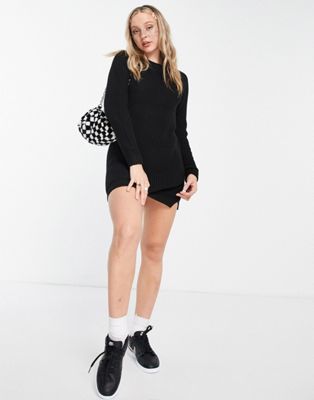 Noisy May knitted mini jumper dress in black - ASOS Price Checker
