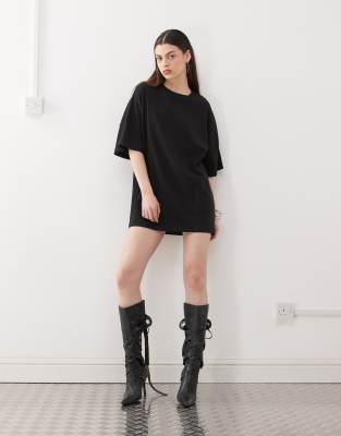 Noisy May - Robe t-shirt coupe carrée - Noir
