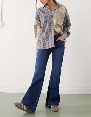 Noisy May - Rooxy - Schlagjeans in Mittelblau mit hohem Bund