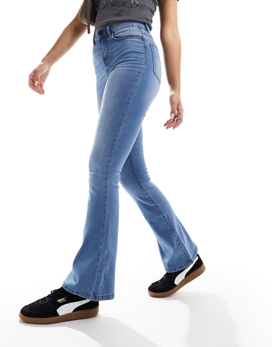 Noisy May Sallie flared jeans in light blue