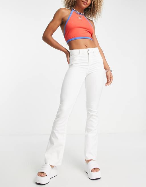 Noisy May Sallie waisted jeans white | ASOS