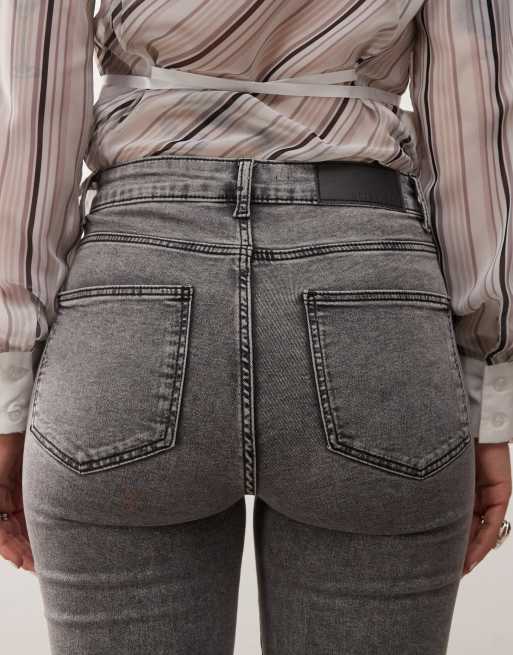 Noisy May - Sallie - Jean évasé à taille haute - Gris clair, 4 de 5