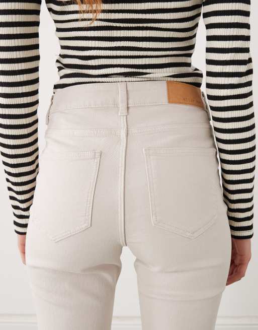 Noisy May - Sallie - Jeans a zampa slim a vita alta écru, 5 di 5