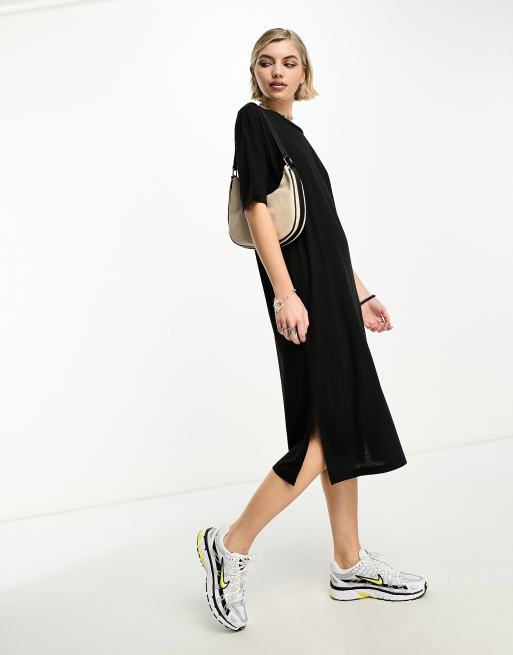 Noisy May – Schwarzes Oversized-T-Shirt-Kleid