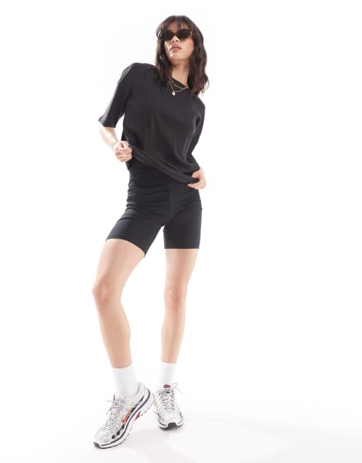 Noisy May - Short legging d'ensemble côtelé - Noir