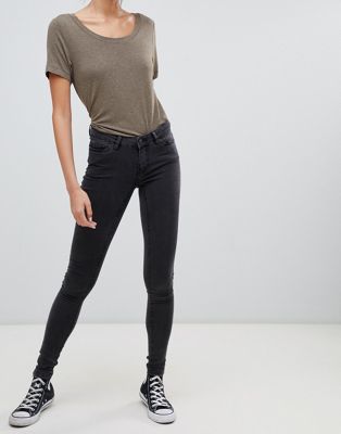 Noisy May - Skinny jegging jeans met lage taille in grijs